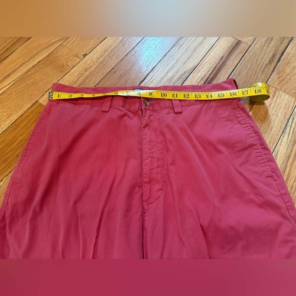 VTG Polo Ralph Lauren Philip Pants Men 34x30 Chino Relaxed Baggy Y2K Salmon Pink - Picture 11 of 14